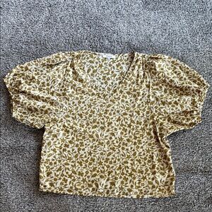 Madewell Puff Sleeve Floral Blouse